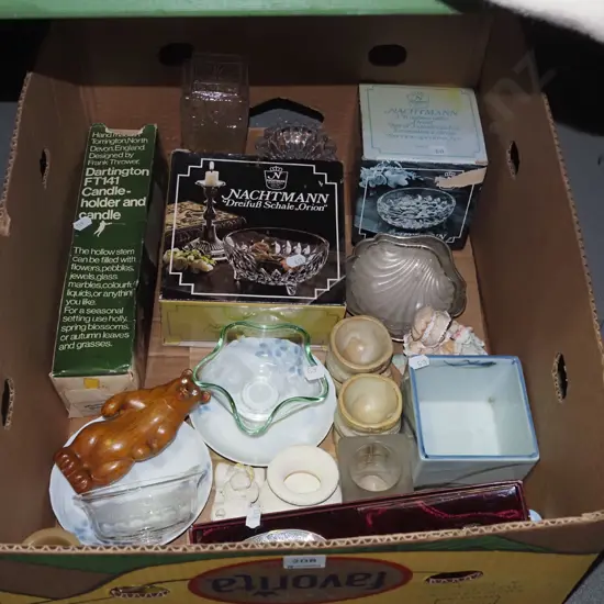 box; bowls, candle holders, egg cups etc