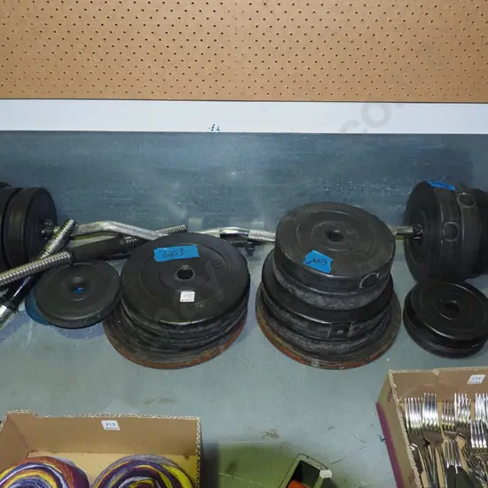 dumbells and weights