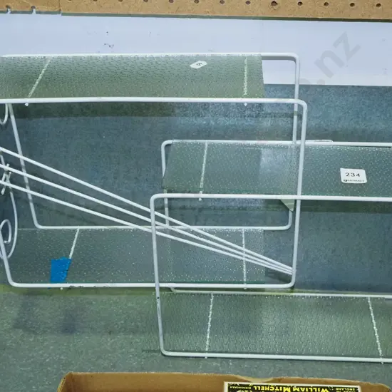 metal and wall mounted retro shelves