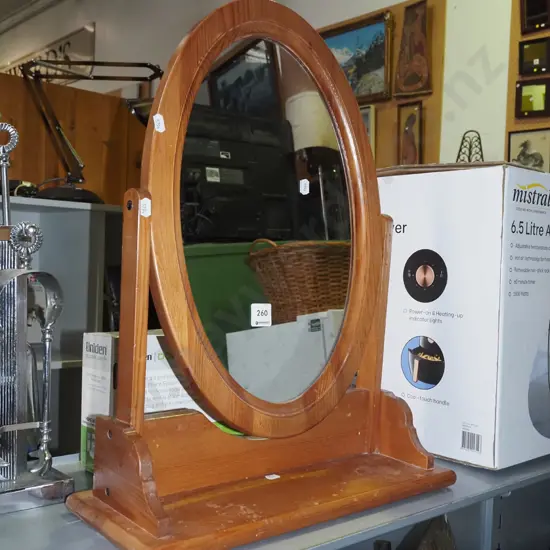 rimu dressing table cheval mirror H-550 - varnish needs attention