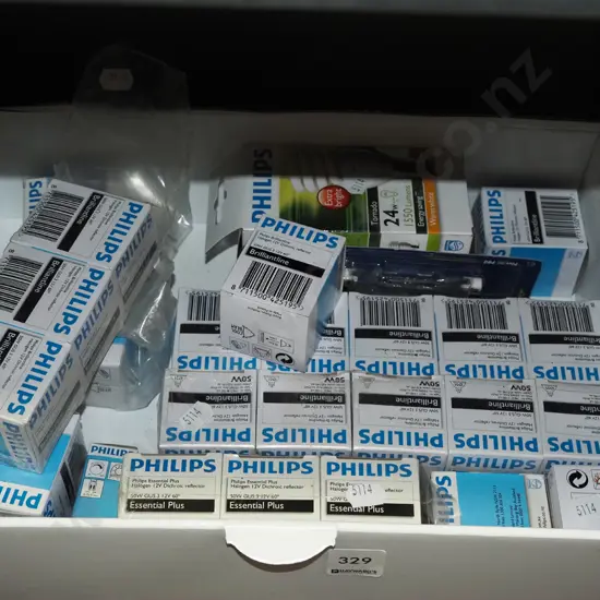 box; halogen and other light bulbs