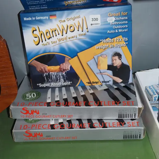 boxed cutlery sets etc