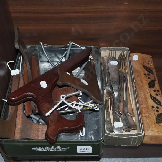 cutlery, plate stands, incense box etc