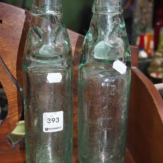 2x marble bottles