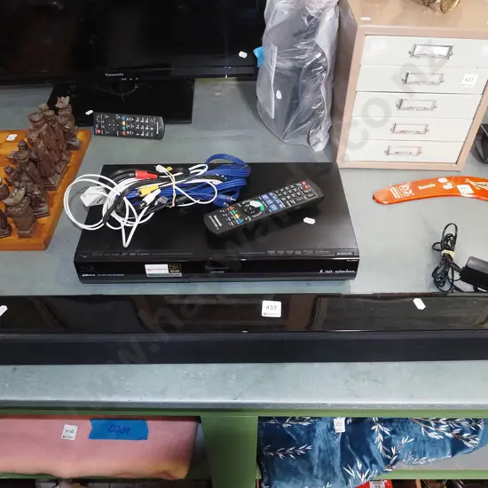 Digitec sound bar, Panansonic blu ray disc recorder with freeview box