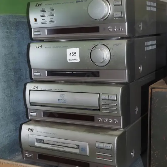 JVC stereo equipment, CD player, mini disc player, amp, tuner - no speakers