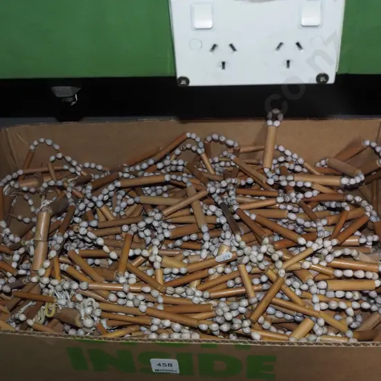 box; bamboo and shell door curtain