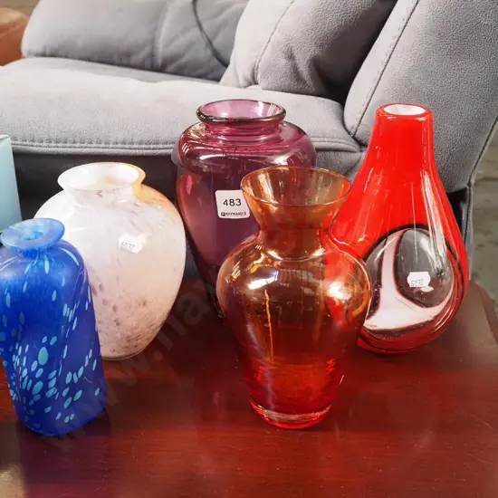 assorted glass vases H-220