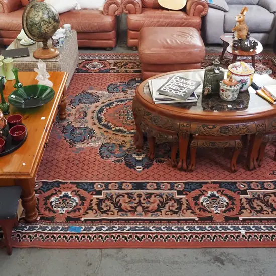 large pink and blue acrylic floor mat L-3460 W-2810