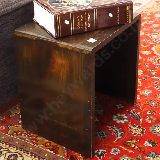 deco dark stained end table