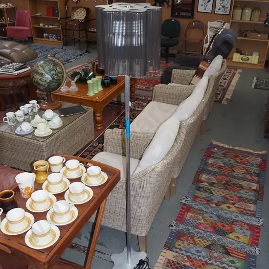 twin bulb chrome based plastic shade standard lamp H-1650