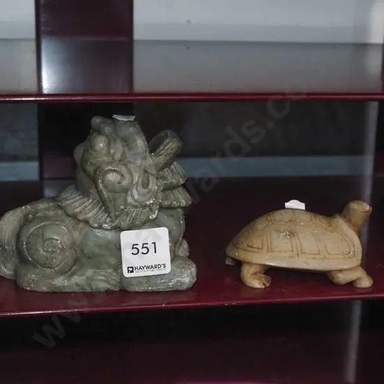 soap stone foo dog and turtle