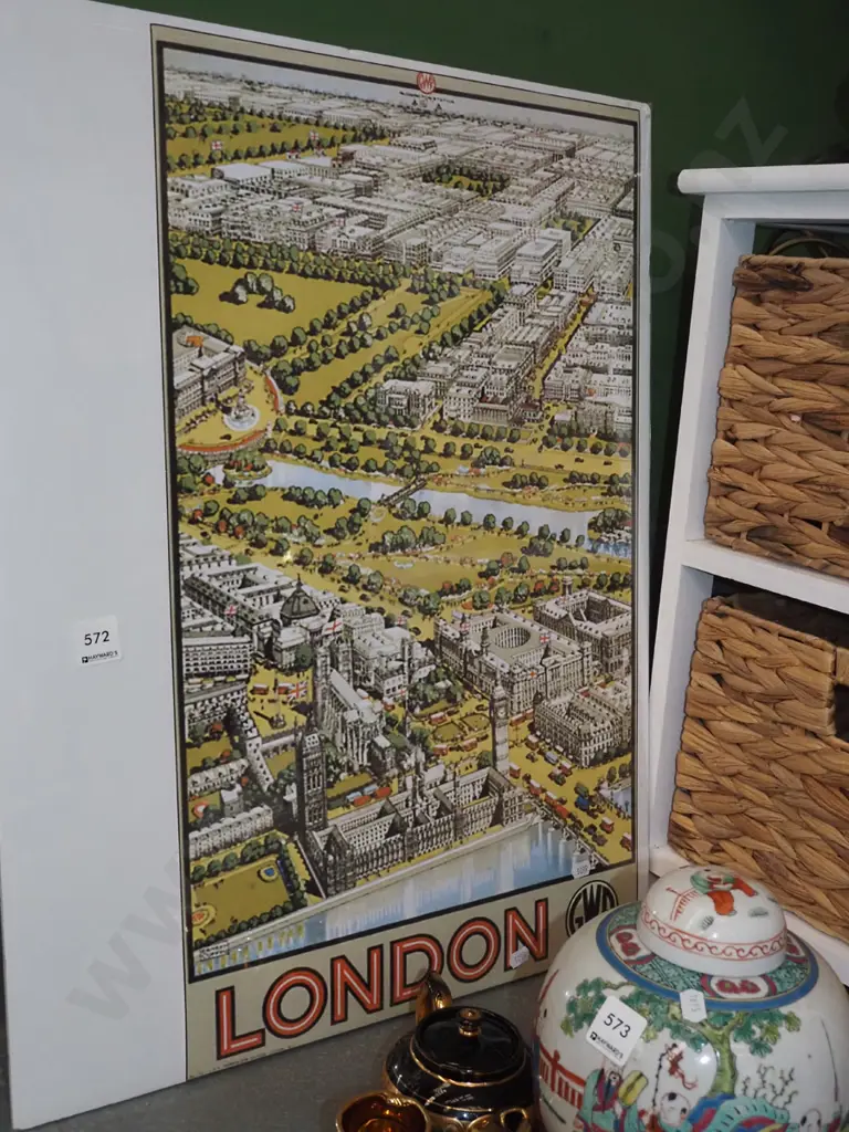 digital London print on board Image 1++