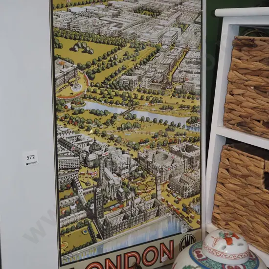 digital London print on board