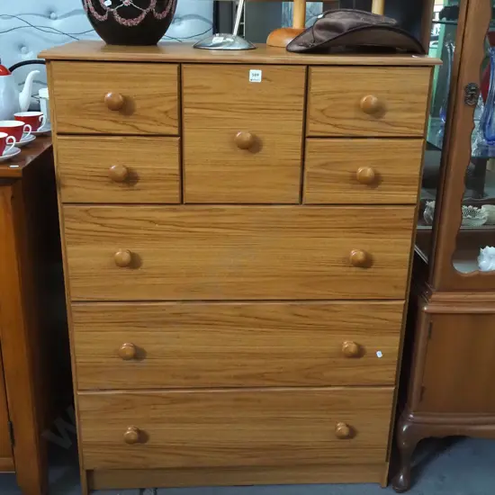 mdf faux wood veneer tallboy H-1220 W-870 D-410