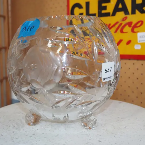 cut crystal bowl - small chip to rim