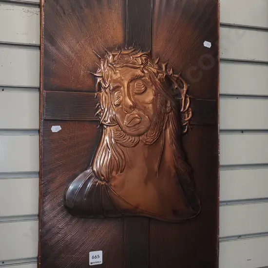 pressed copper wall art - Jesus