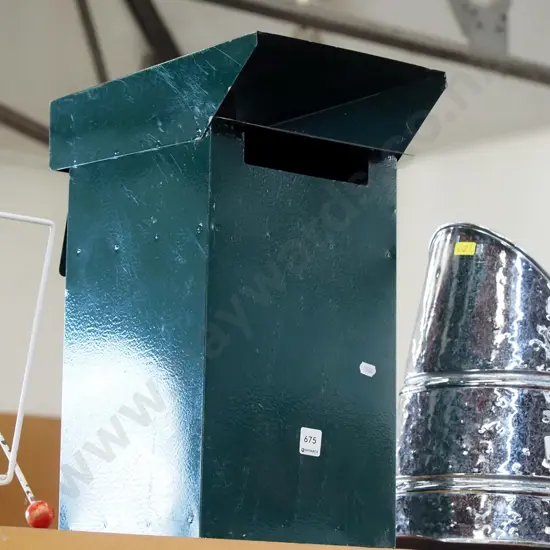 green painted letterbox