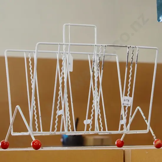 retro metal magazine rack
