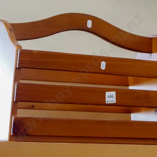 wooden magazine basket