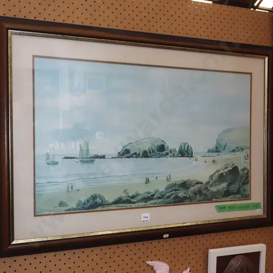 framed print - Cave Rock Sumner 1878 H-420 W-680