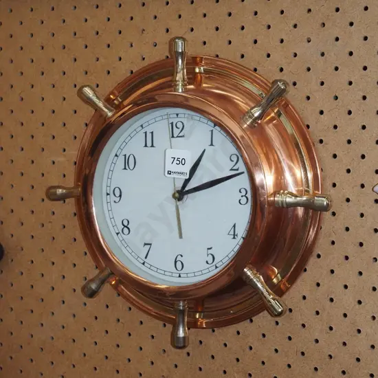 ship's wheel wall clock