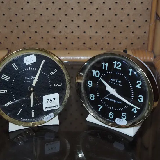 2x Big Ben alarm clocks