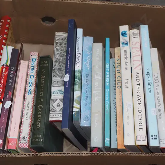 box; cookbooks