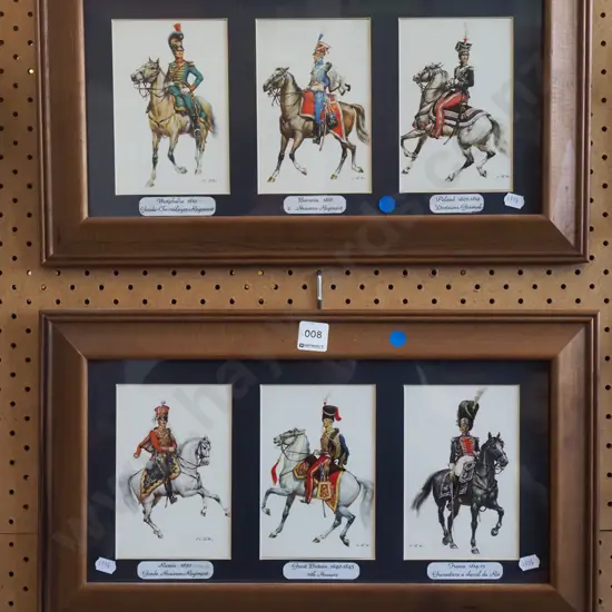 2x framed triptychs - cavalry