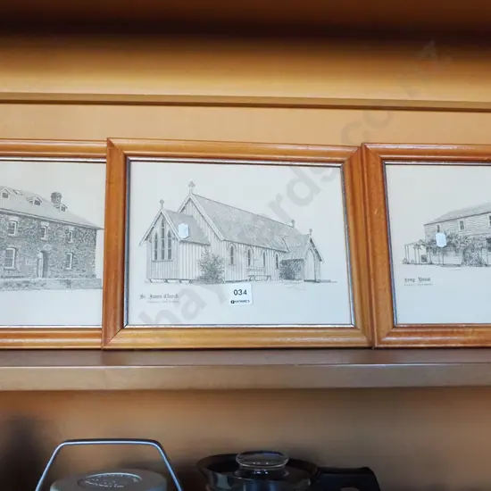 3x framed prints - historic  Kerikeri