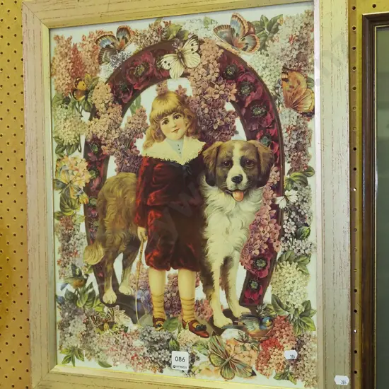 framed print- girl and dog