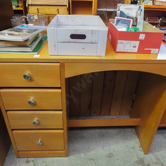 rimu 4 drawer study desk H760 W910 D360