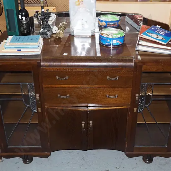 deco sideboard with small mirror back H1110 W1360 D515