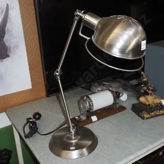 brushed alloy anglepoise desk lamp