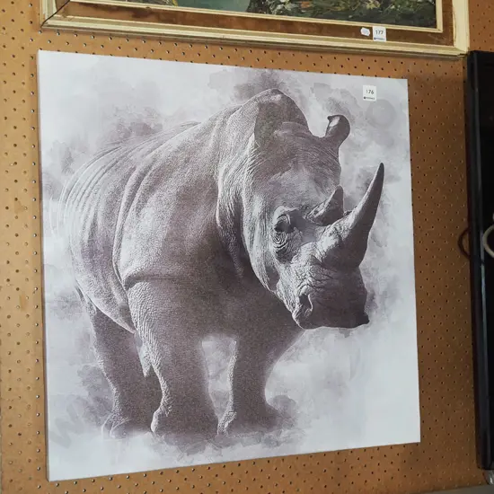 framed print - rhinoceros