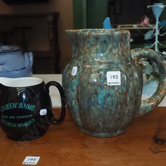 trickle glazed Temuka kettle?, scotch whisky jug