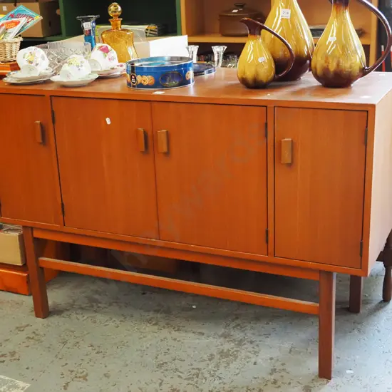 mid century teak 4 drawer sideboard H770 W1170 D450