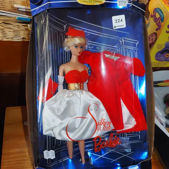 boxed Collector Edition Silken Flame Barbie - box  has damage