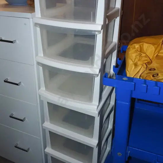 pair of Taurus 3 drawer plastic chests