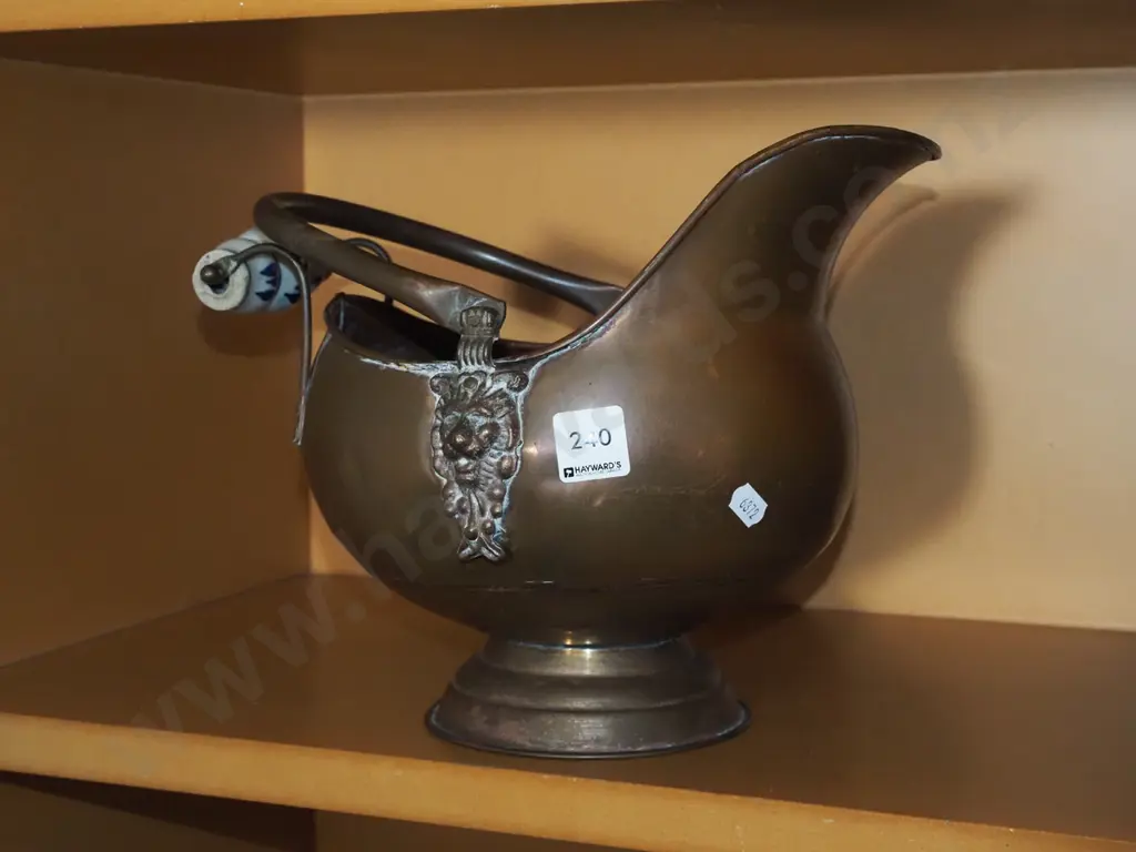 small copper coal scuttle H250 Image 1++