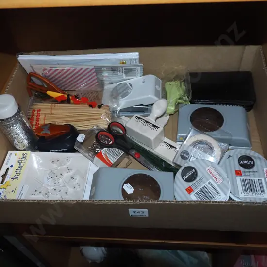 box; crafters die cutters, scissors etc