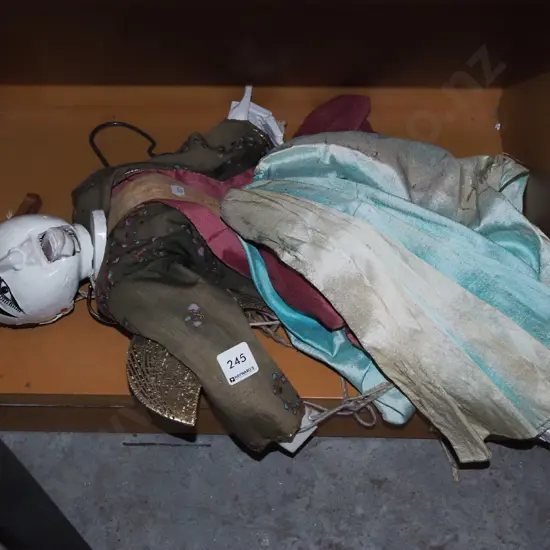 wooden marionette - tangled cords