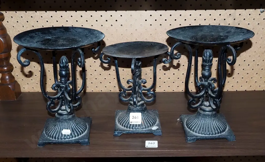 3x metal candlesticks H220 Image 1++