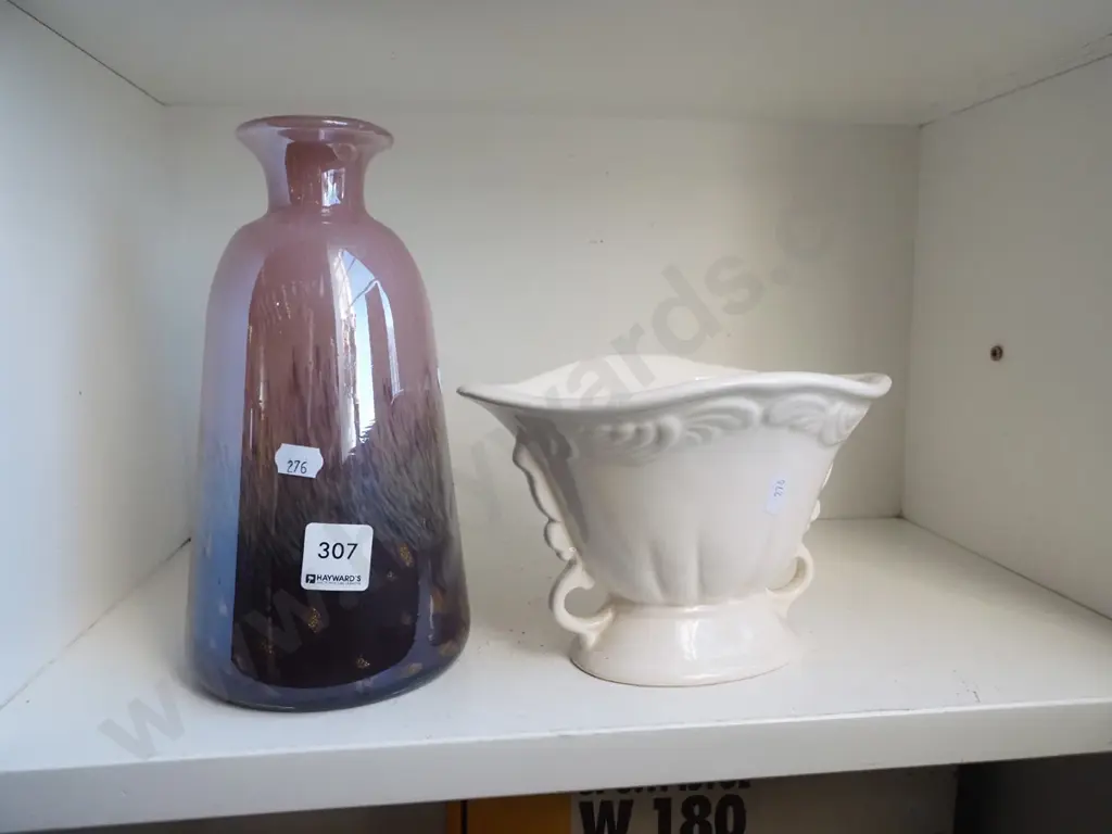 glass bottle and 1 other vase Image 1++
