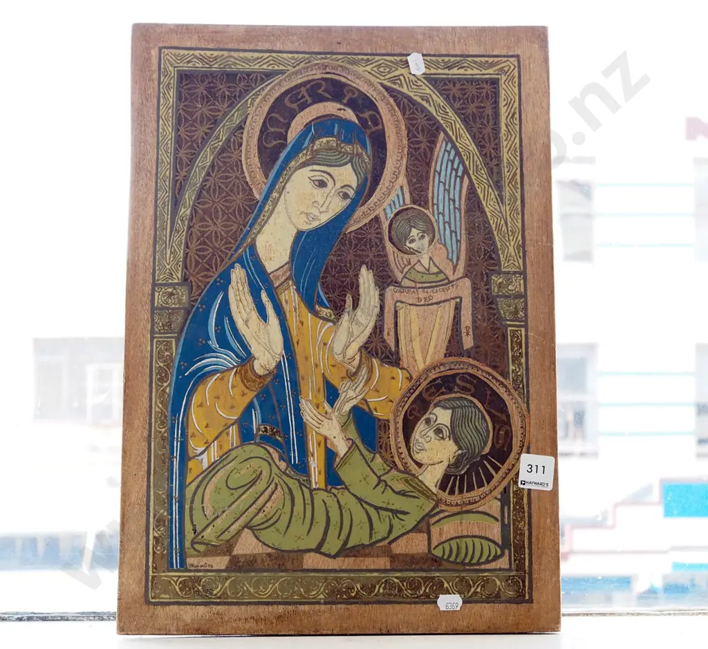 acrylic on board - religious scene Image 1++