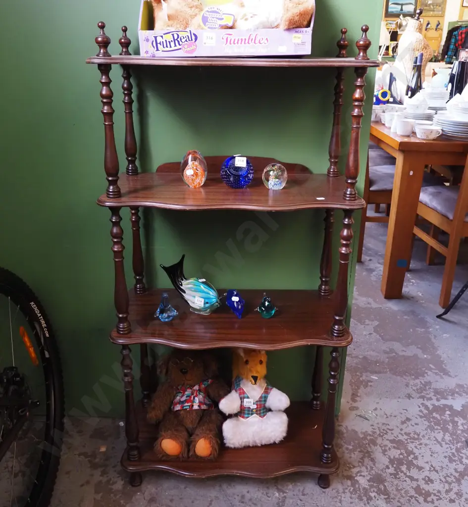 mdf mahogany 4 tier whatnot H1200 W600 Image 1++