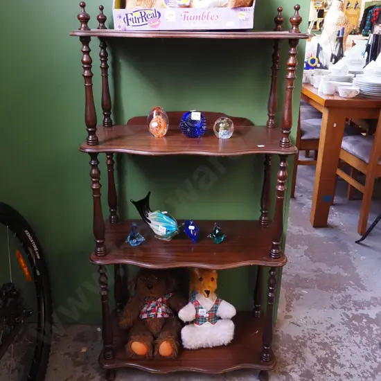 mdf mahogany 4 tier whatnot H1200 W600