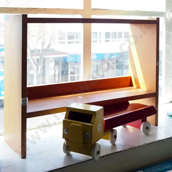 small rimu wall mounted bookcase H480 W645 D180