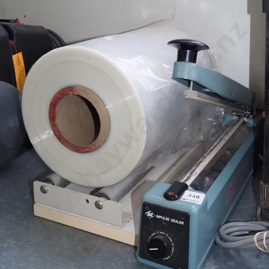 Impulse electric sealer, roll of plastic