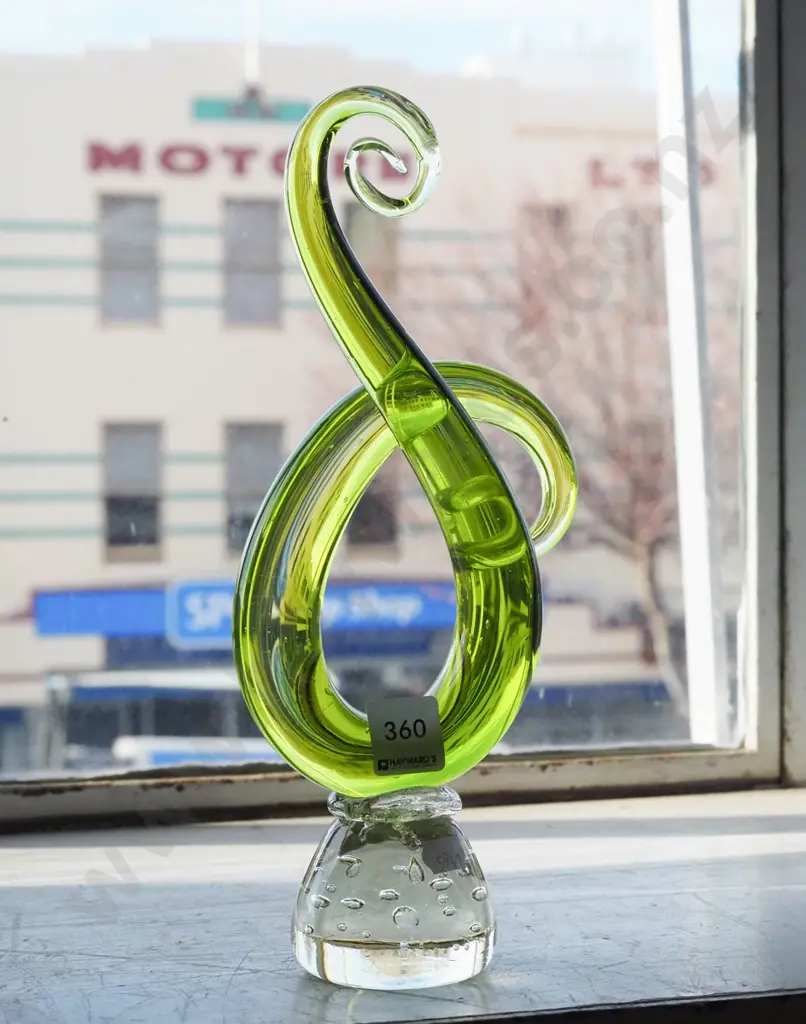 glass frond themed ornament H290 Image 1++